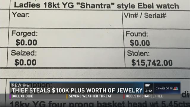 Thief Steals $100k Plus Worth Of Jewelry | Wcnc.com